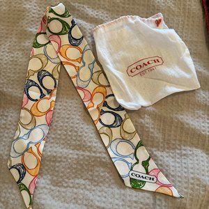 Coach Signature Scribble Multi-Color Purse or Ponytail Scarf